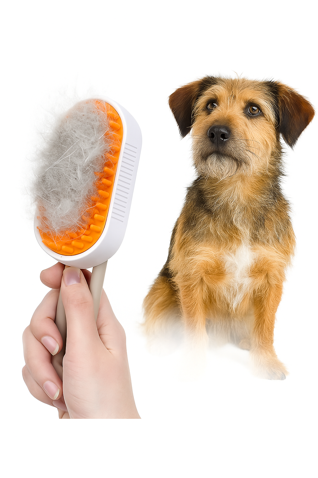Cepillo a Vapor 3-en-1 para Mascotas 🐾 — Desenreda, limpia y relaja