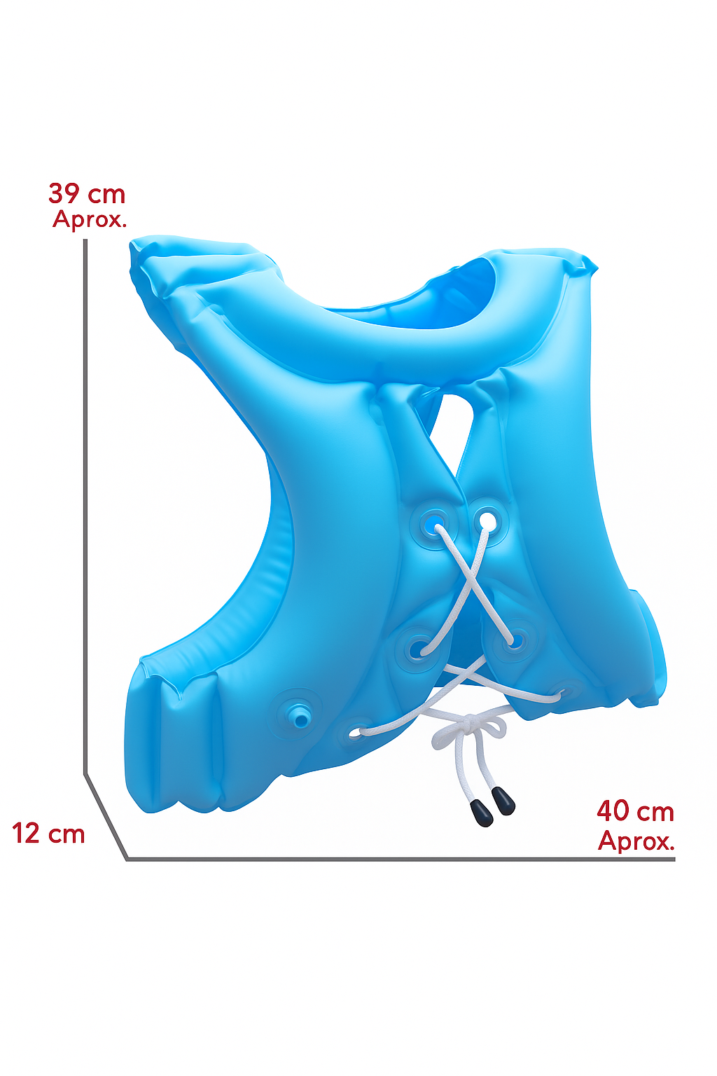 Chaleco Salvavidas Cruzado 🛟 Talla L – 3 Cámaras de Aire, Ajustable & Cuello Inflable