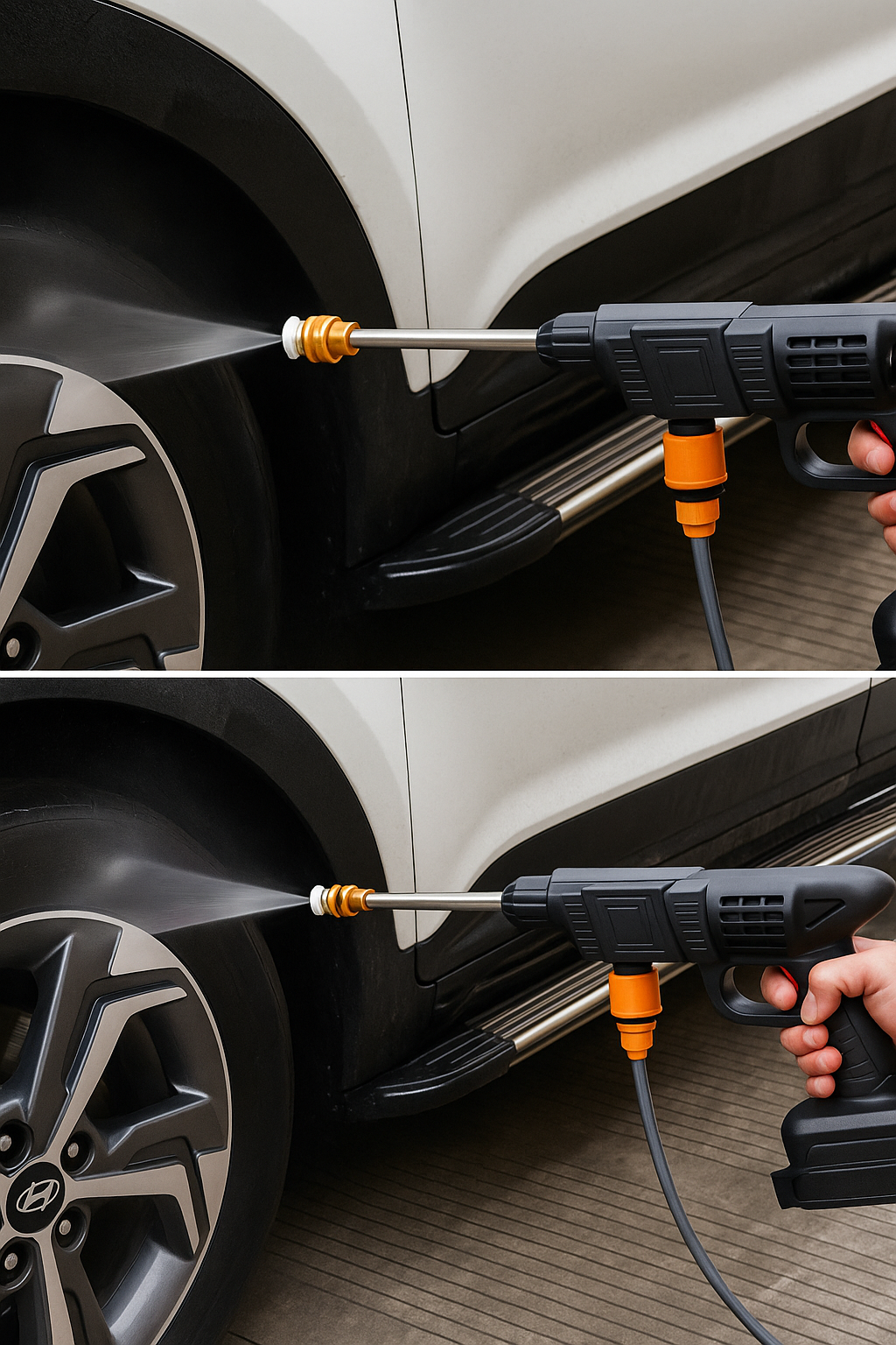 Hidrolavadora Inalámbrica 24V 🔋 1 Batería | Alta Presión Portátil para Auto, Terraza y Jardín