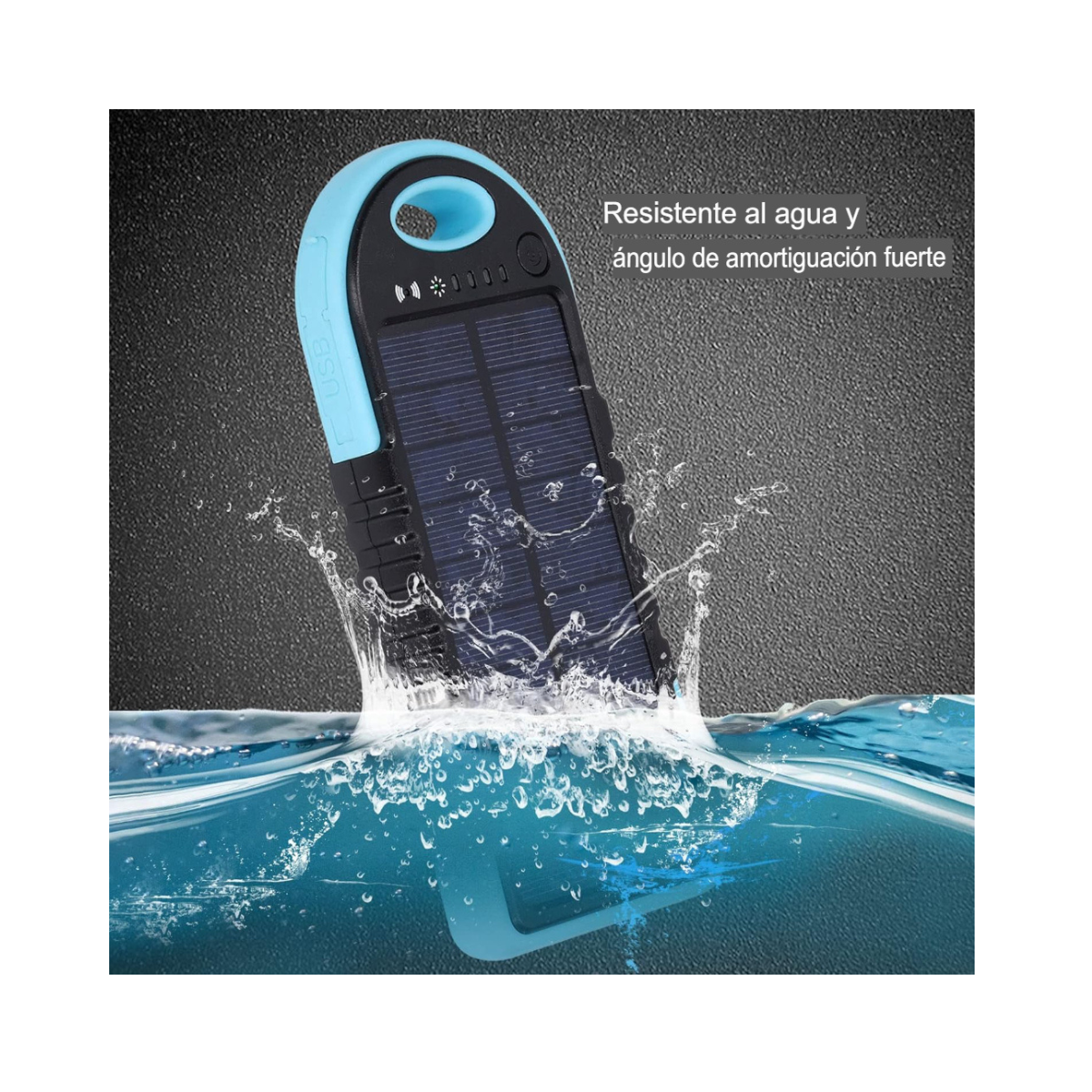 Cargador Solar Inalámbrico ☀️🔋 Llavero Power Bank | Impermeable + Antigolpes