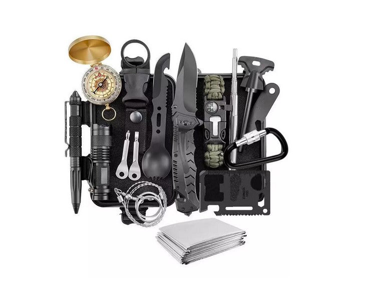 Kit de Supervivencia ⛺ Impermeable | Camping, Senderismo & Emergencias