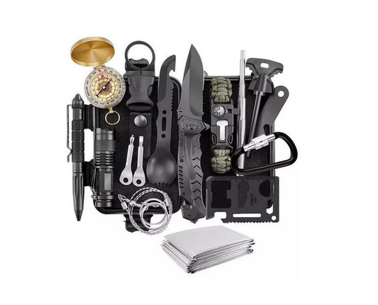 Kit de Supervivencia ⛺ Impermeable | Camping, Senderismo & Emergencias