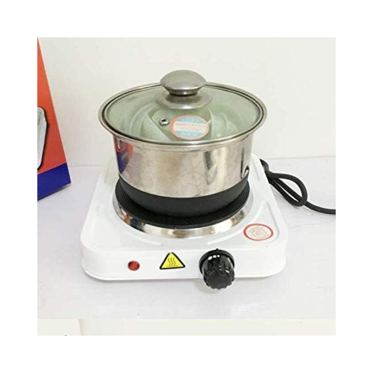 Estufa Eléctrica 1 Plato 🍳 Acero Inoxidable | Plato 80 mm + Calentamiento Uniforme