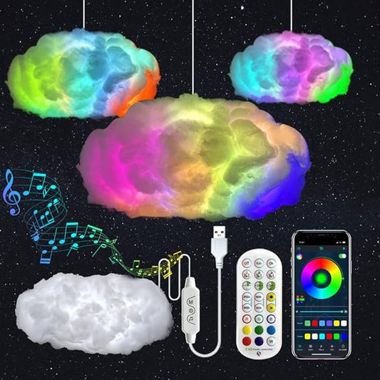 Lámpara Nube Gamer ☁️ RGB con Control | Ambienta tu Setup
