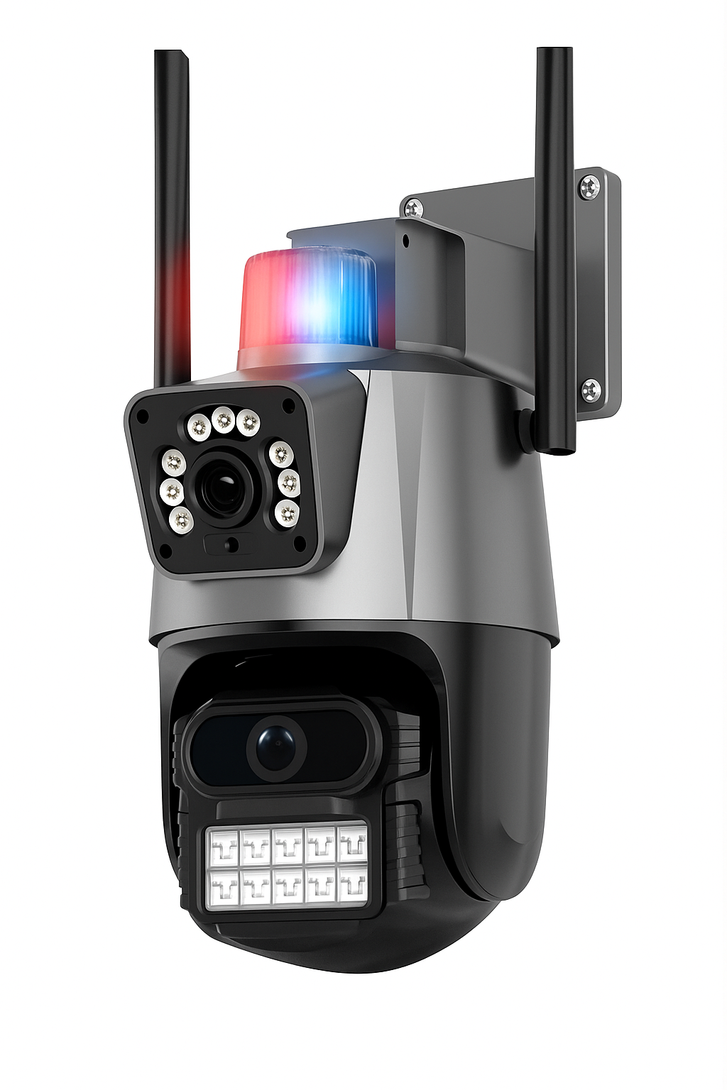 Cámara de Vigilancia Exterior Doble Lente 🔐 – Seguridad Inteligente 360°