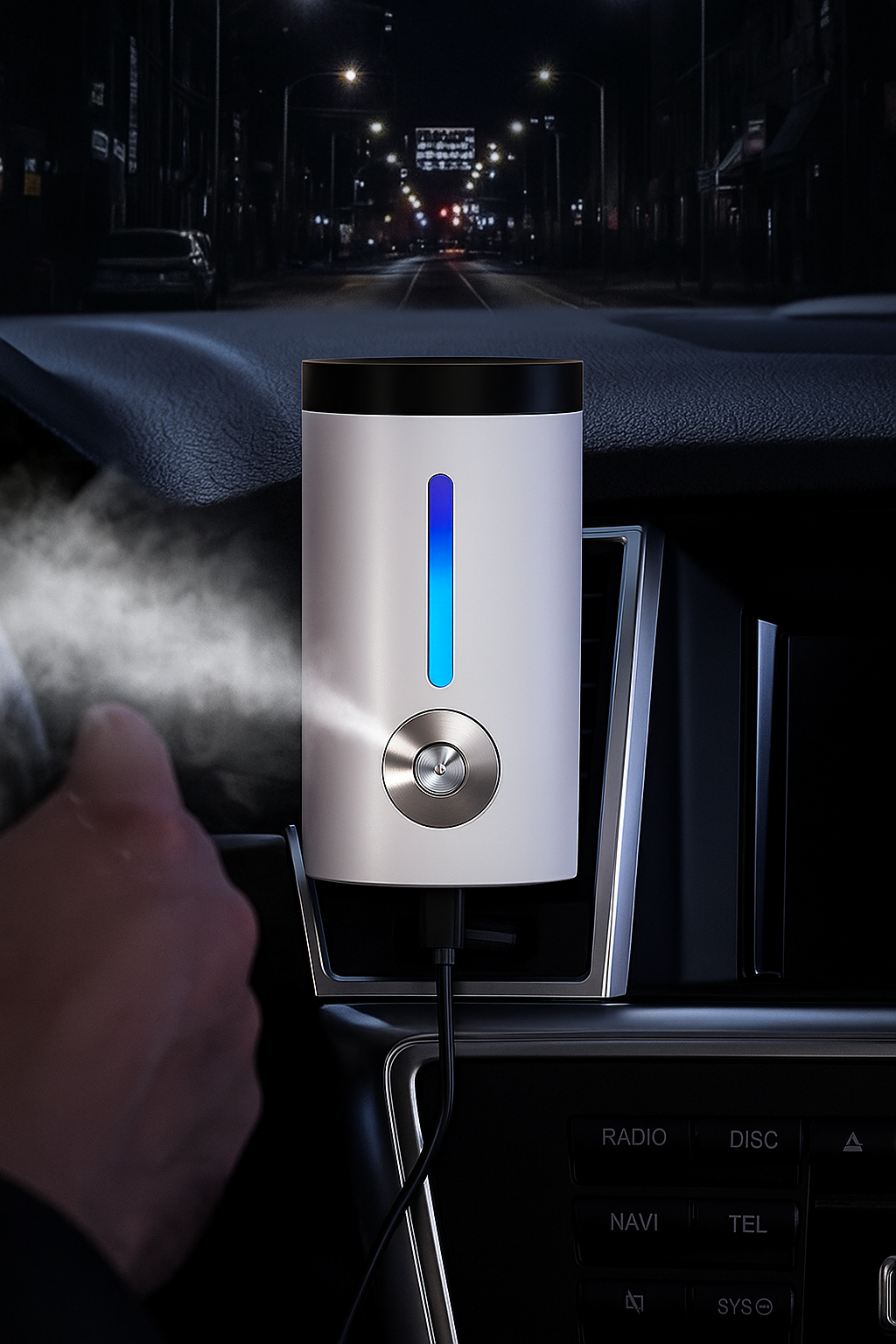 Humidificador & Aromatizante para Auto 🚗🌬️ – Aire Fresco, Relajación y Bienestar en tus Viajes