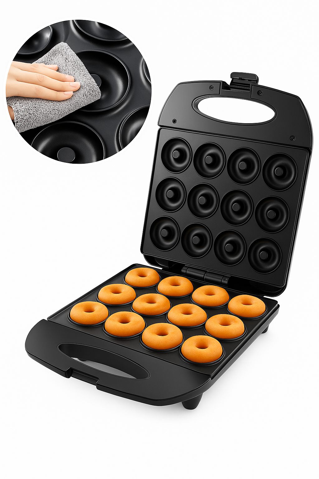 Mini Máquina de Donas 🍩 12 Unidades | Desayunos y Postres en Minutos