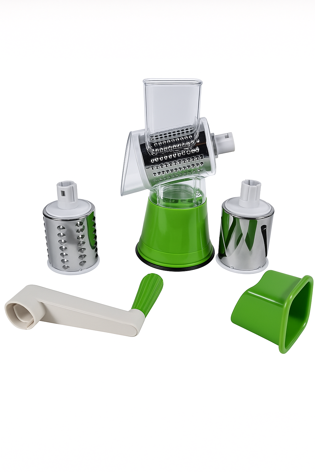 Mandolina 3 en 1 🥕 Molino & Rallador | Acero Inoxidable + Base Antideslizante