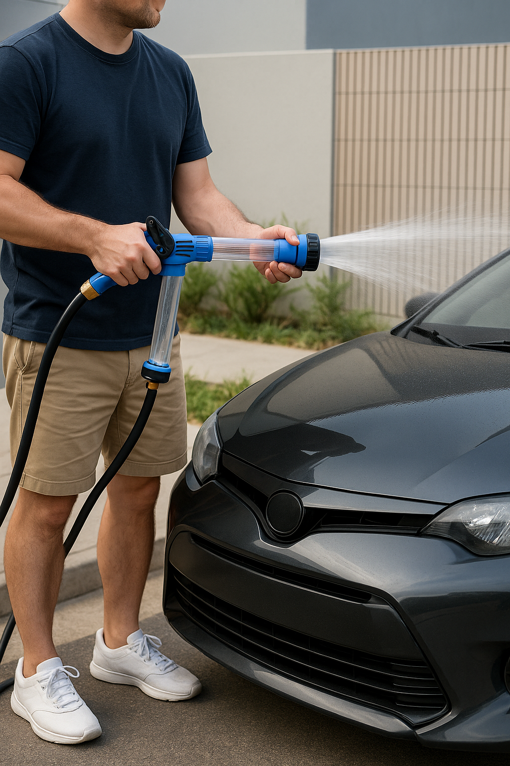 Pistola Pulverizadora 🚿 8 Patrones + Dispensador | Presión Ajustable para Jardín