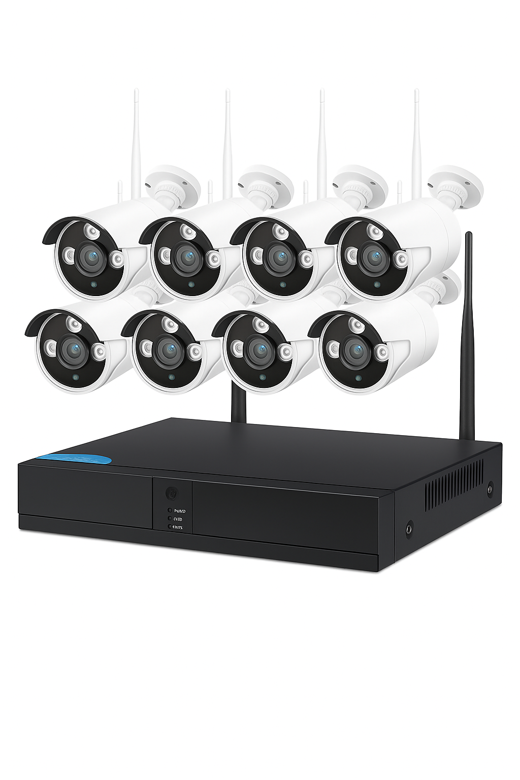 Pack 8 Cámaras de Seguridad 🔒 Visión Nocturna | Wi-Fi + Giro 180° + Acceso Remoto