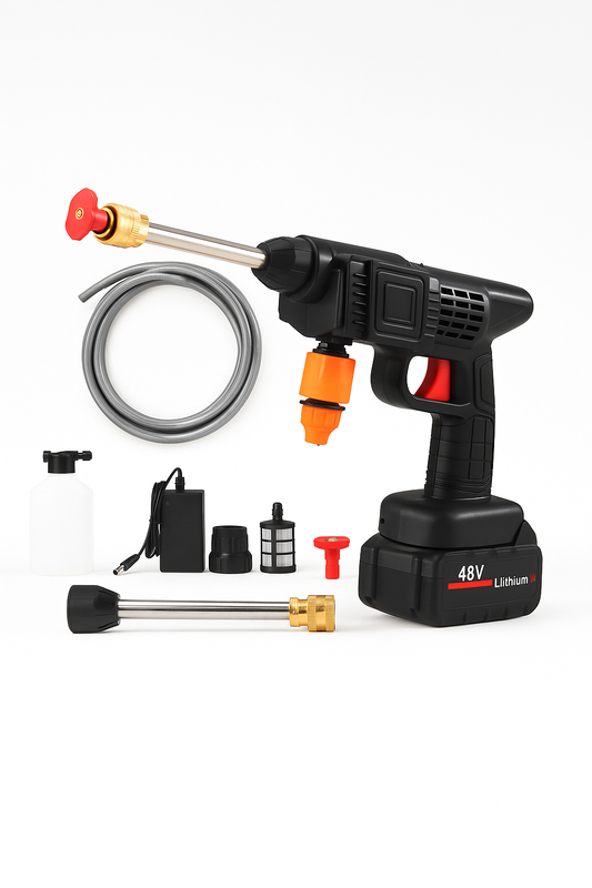 Hidrolavadora Inalámbrica 24V 🔋 1 Batería | Alta Presión Portátil para Auto, Terraza y Jardín